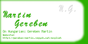 martin gereben business card